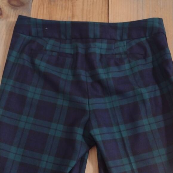 Talbots Black Watch Plaid Hampshire Ankle Wool Blend Trouser Size Stripe Size 6 - Picture 6 of 13
